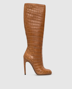 Gucci Бежевые кожаные сапоги 323557E7100
