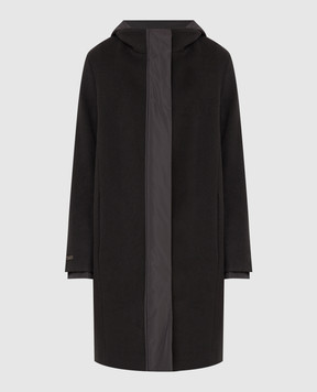 Peserico Темно-серое пальто из шерсти и кашемира S200858433A