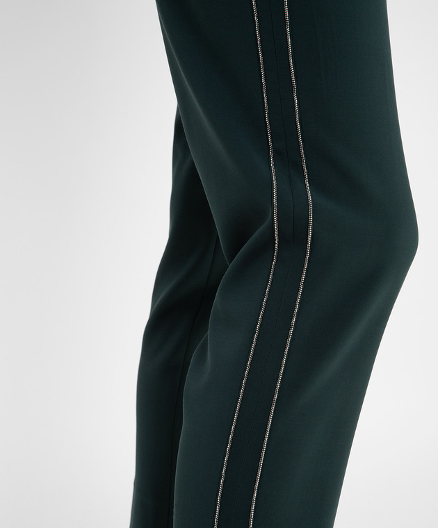 Peserico Темно-зелені брюки з ланцюжками P0474206703 зображення 5