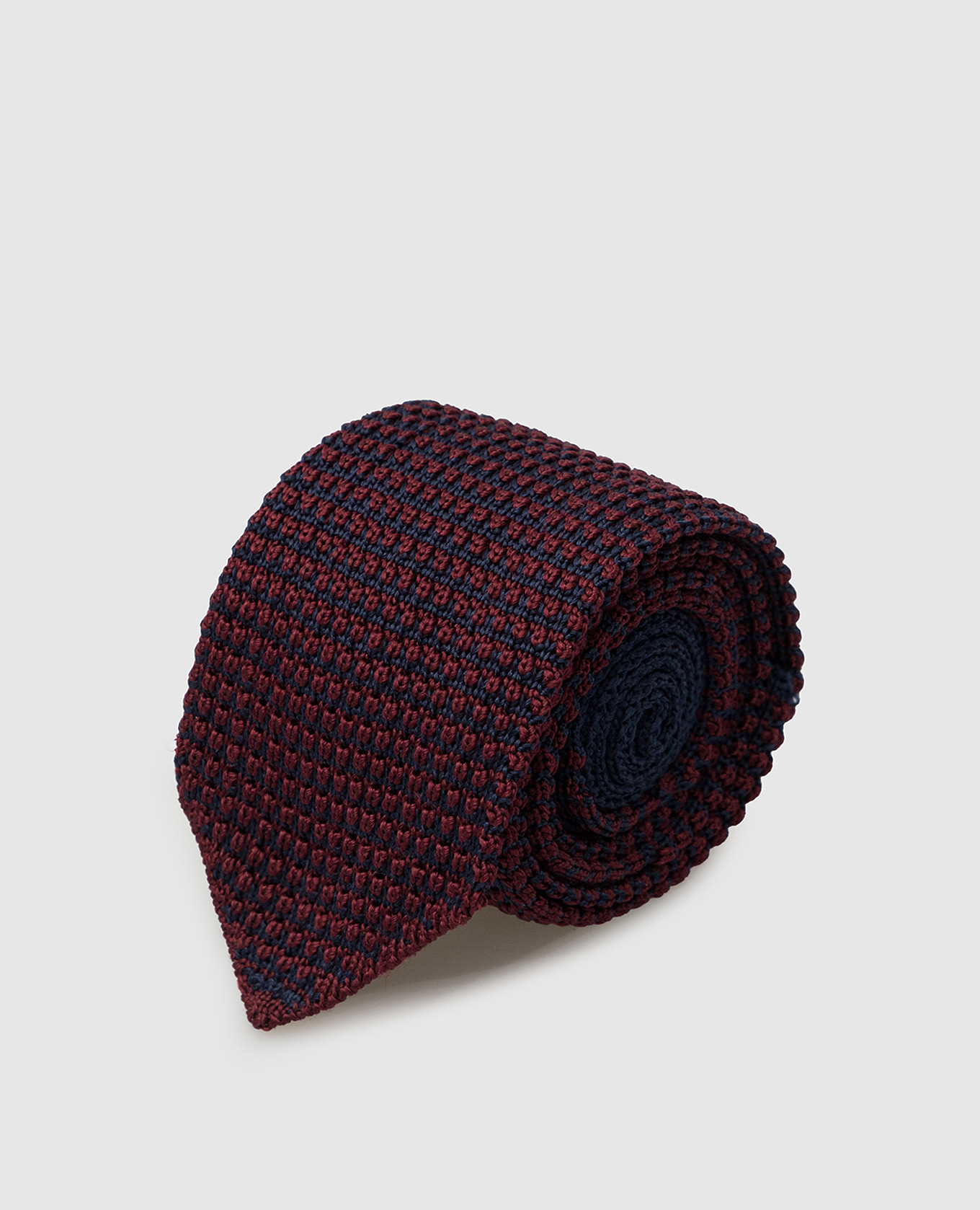 Детский бордовый шелковый галстук в узор