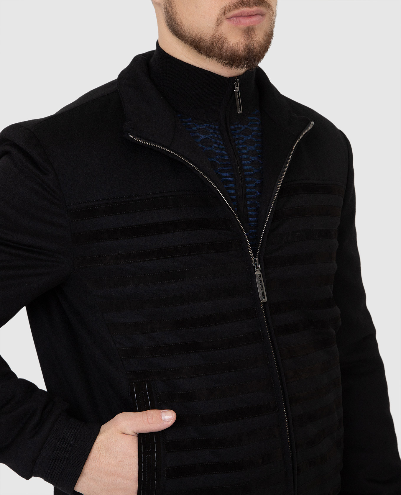 Stefano Ricci Куртка из кашемира с замшевыми вставками MZJ1400020C603 изображение 5