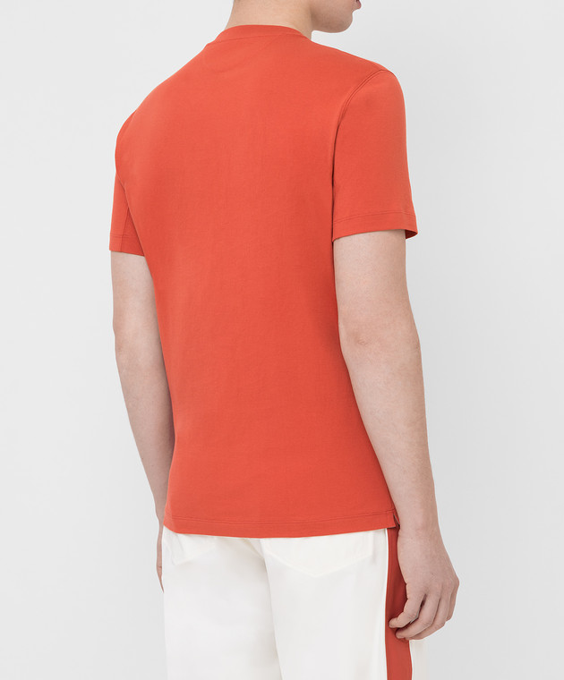 Brunello Cucinelli Оранжевая футболка M0T611110 изображение 4