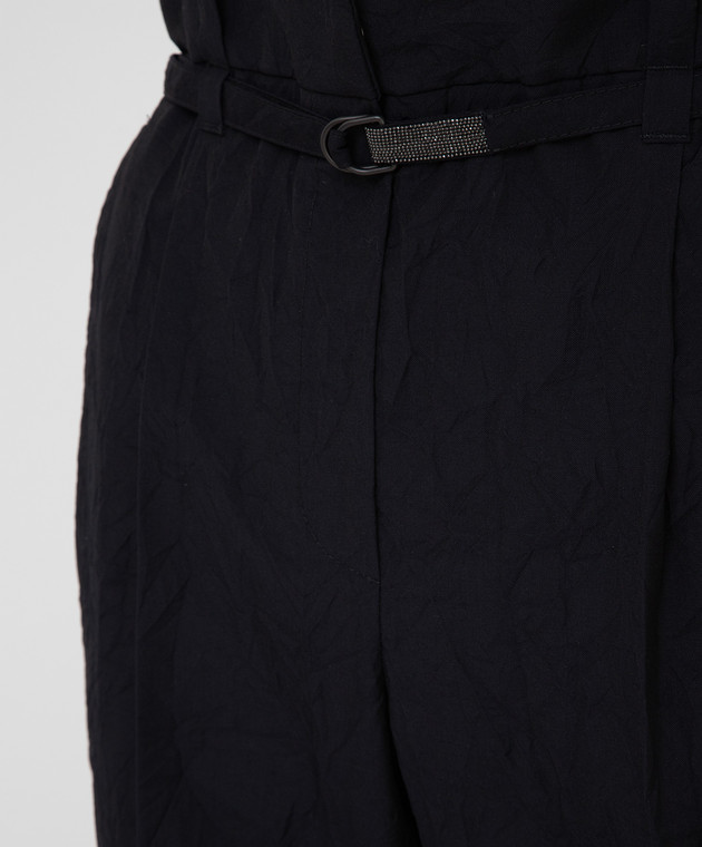 Brunello Cucinelli Темно-синие брюки из шерсти MF501P7461 изображение 5