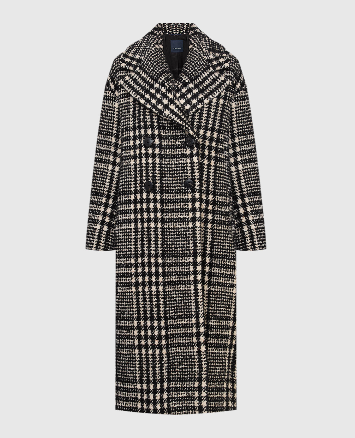 

Двубортное пальто Angio в узор Max Mara, Тёмно-серый, Пальто