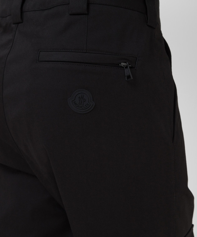 Moncler Чорні брюки-карго 2A0002454AUW зображення 5