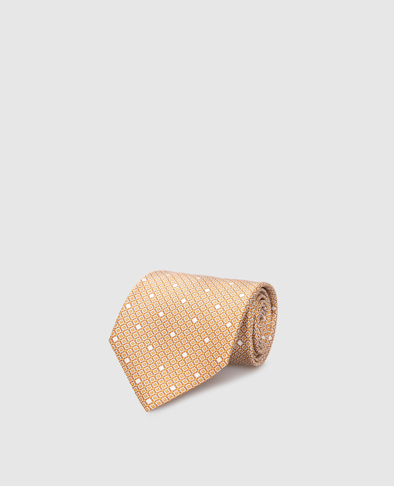Оранжевый галстук ручной работы из шелка