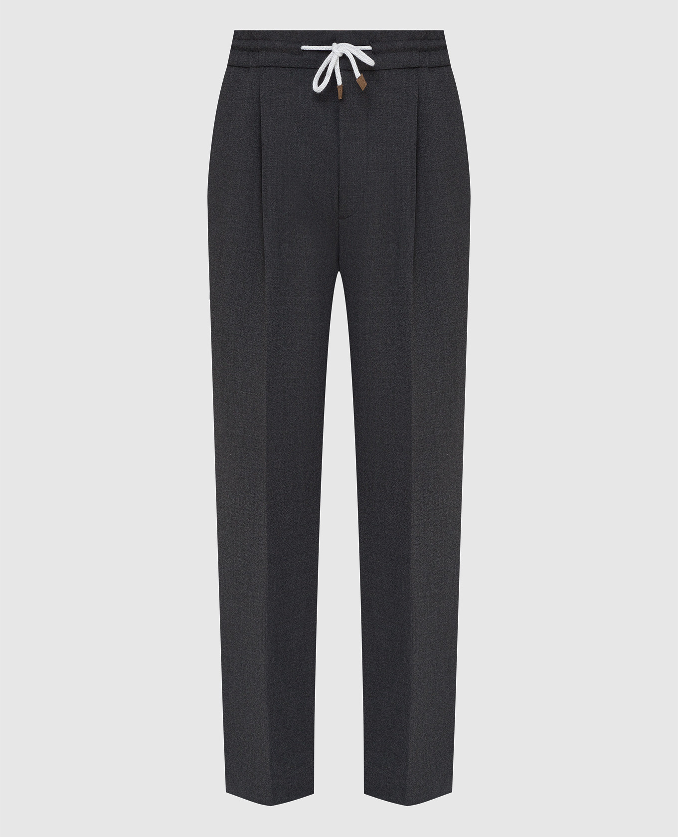 

Брюки из вирджинской шерсти Brunello Cucinelli, Тёмно-серый, Повседневные брюки casual
