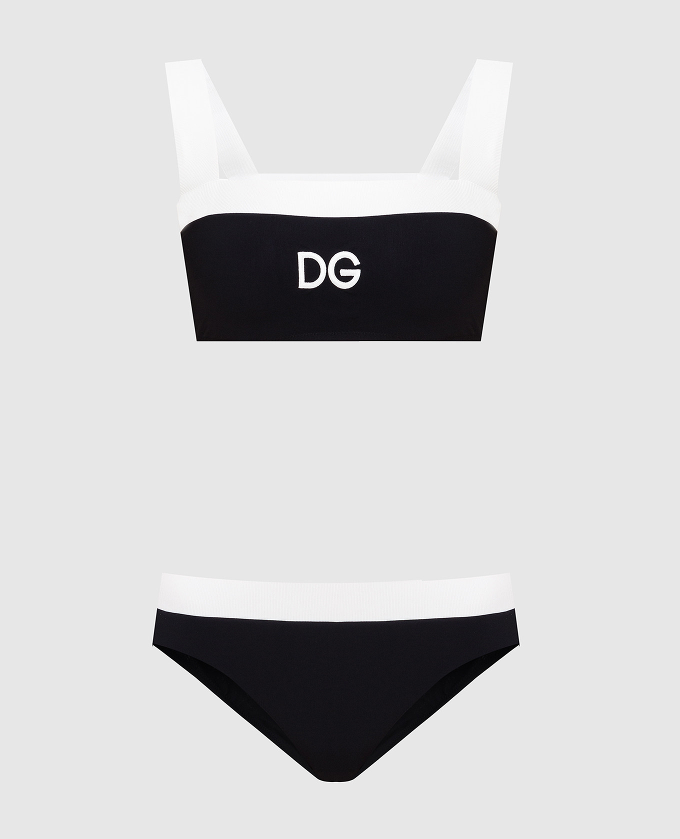 

Купальник с вышивкой логотипа Dolce&Gabbana, Черный, Раздельные купальники