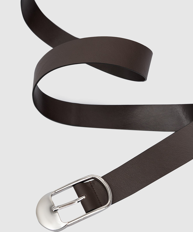 Max & Co Темно-коричневый кожаный ремень Favella FAVELLA изображение 4
