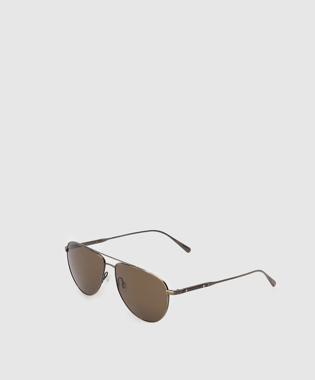 Brunello Cucinelli Бронзовые солнцезащитные очки-авиаторы Disoriano MOCDIS002 изображение 4