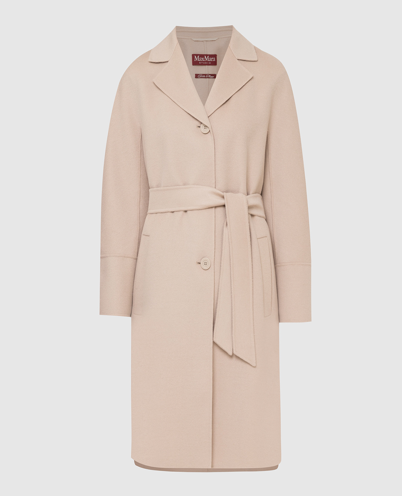 

Бежевое пальто из шерсти, кашемира и шелка Max Mara, Бежевый, Пальто