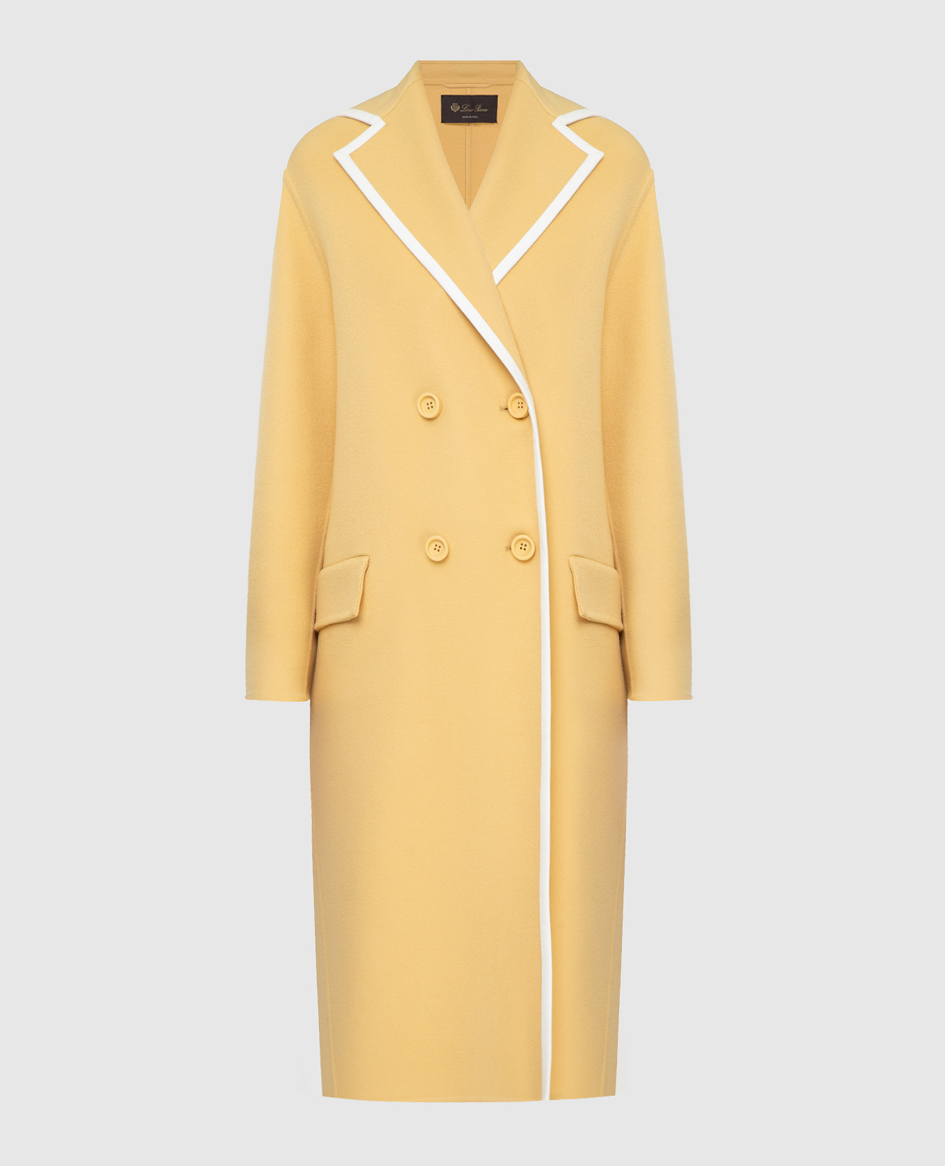 

Желтое пальто из кашемира Loro Piana, Желтый, Пальто