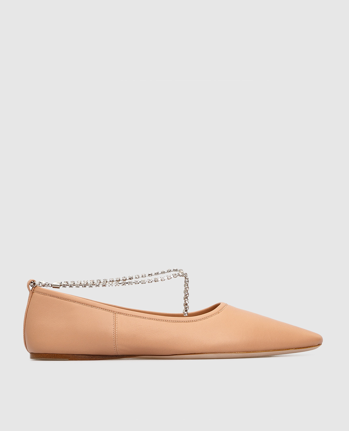 

Балетки с кристаллами Miu Miu, Пудровый, Балетки