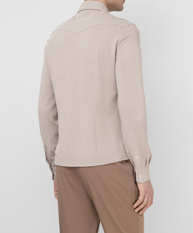 Brunello Cucinelli Бежевая рубашка M0T636666 изображение 4