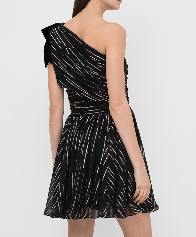 Saint Laurent Черное платье из шелка 592241Y3A70 изображение 4