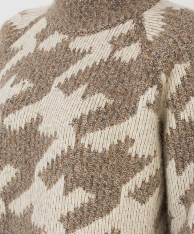 Loro Piana Cashmere sweater in contrast pattern FAL8601 image 5