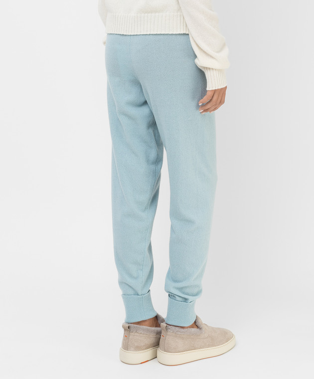 Babe Pay Pls Blue wool and cashmere joggers DFB034 image 4