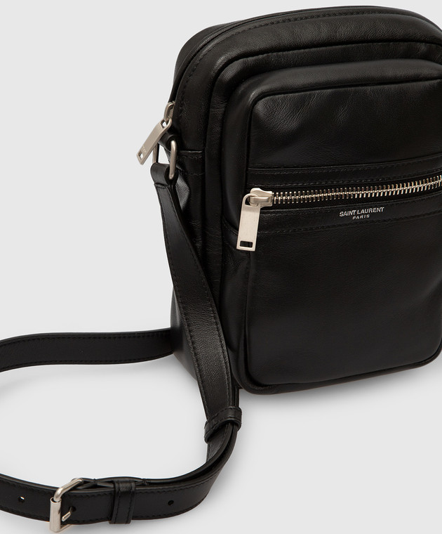 Saint Laurent Кожаная сумка-кроссбоди с логотипом 5817001GE0E изображение 5