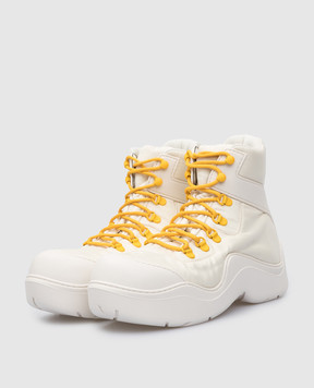Bottega Veneta Светло-бежевые ботинки Puddle Bomber 667218VBSD7