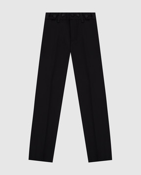Stefano Ricci Детские черные брюки из шерсти Y2T9500000W609