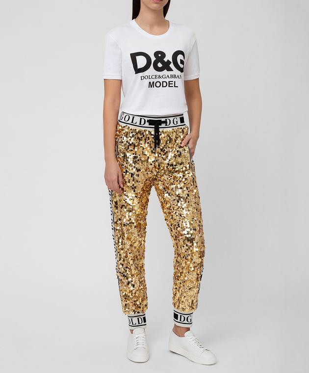 Dolce&Gabbana Золотисті штани FTBBITFLSA8 зображення 2