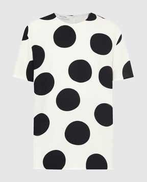 Valentino Біла футболка з шовку VB3AE5P5661