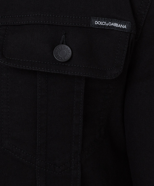 Dolce&Gabbana Чорна джинсова куртка G9VZ8DG8CN9 зображення 5