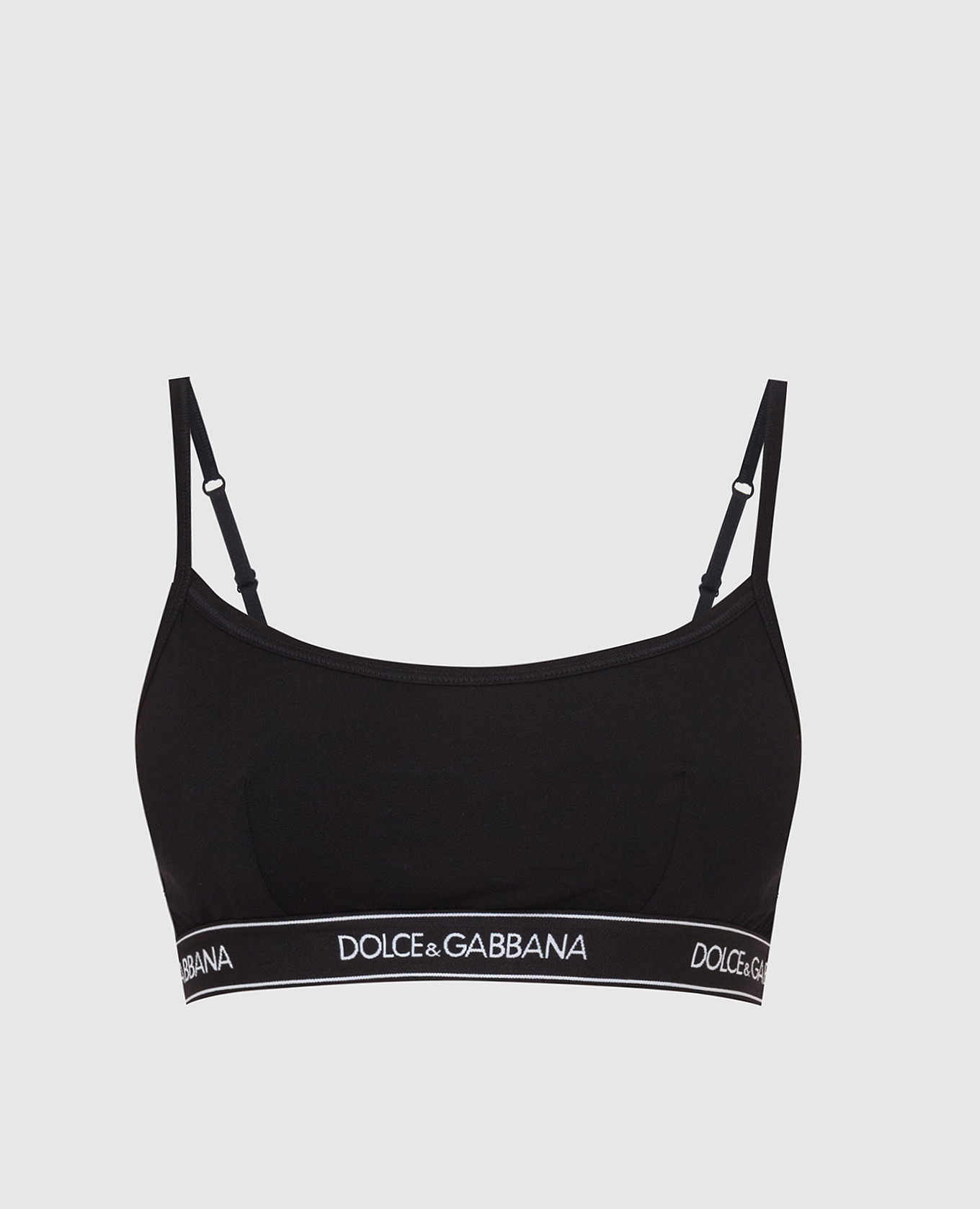 

Черный топ с узором логотипа Dolce&Gabbana, Нижнее белье