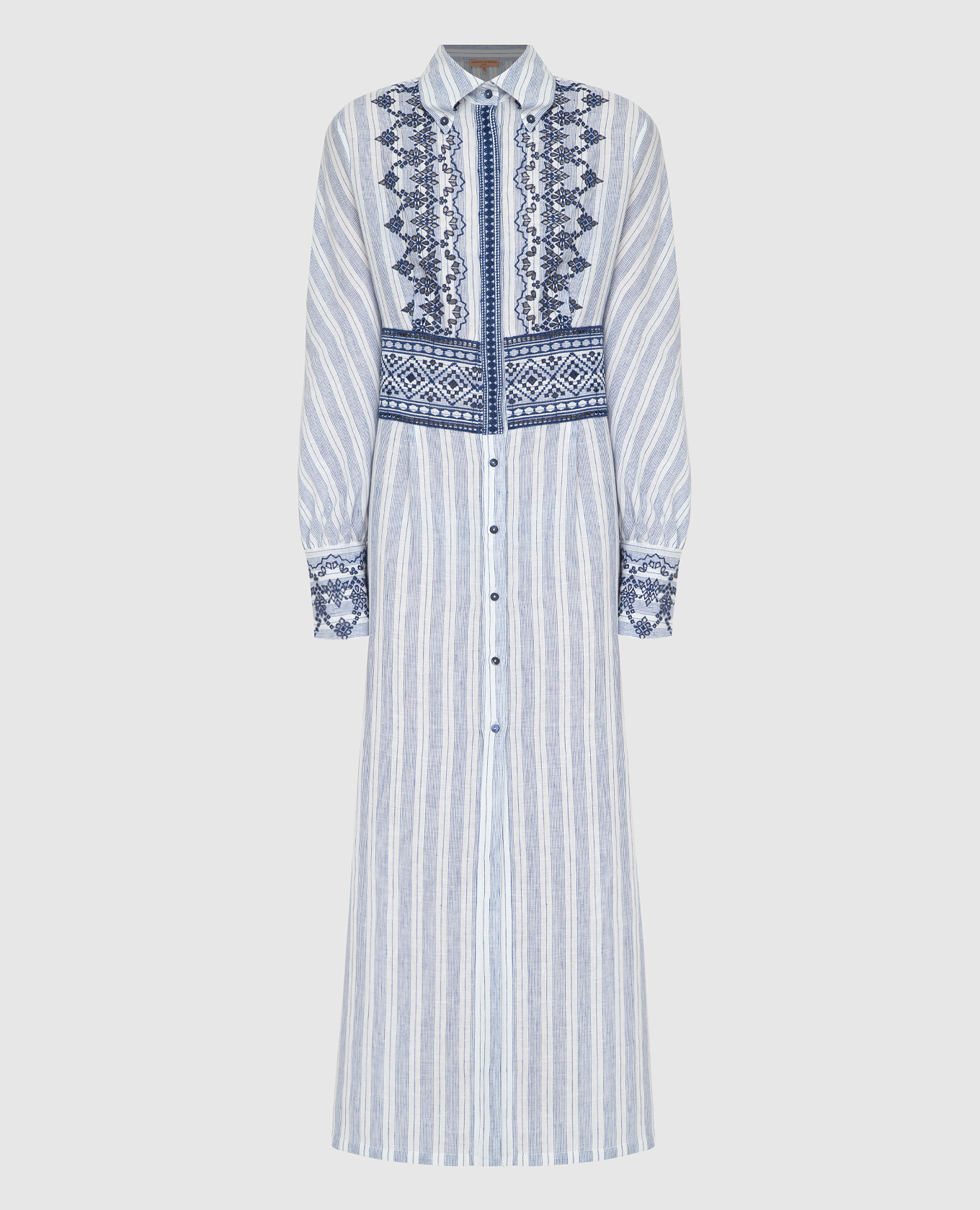 

Платье из льна Ermanno Scervino, Тёмно-синий, Платья Макси