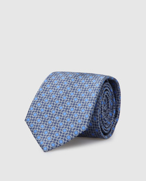 Stefano Ricci Детский шелковый набор из галстука и платка-паше в узор YDH33029