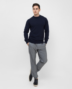 D'Uomo Milano Темно-синий джемпер из кашемира 352N