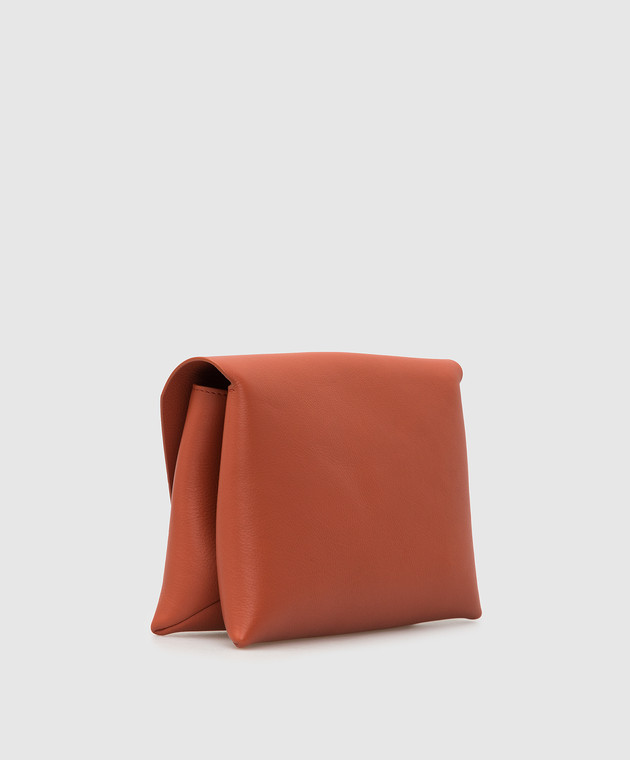 The Row Nu Twin Envelope Terracotta Leather Clutch W1293L97 image 3