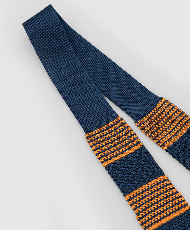 Stefano Ricci Дитячий синій шовковий галстук в смужку YCRMTSR2916 зображення 3