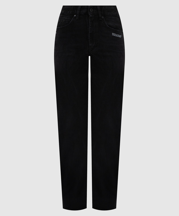 Off-White Черные джинсы c прорехами OWYA020F21DEN002