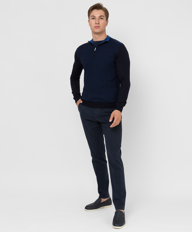 Peserico Navy blue trousers R54507T602479 image 2