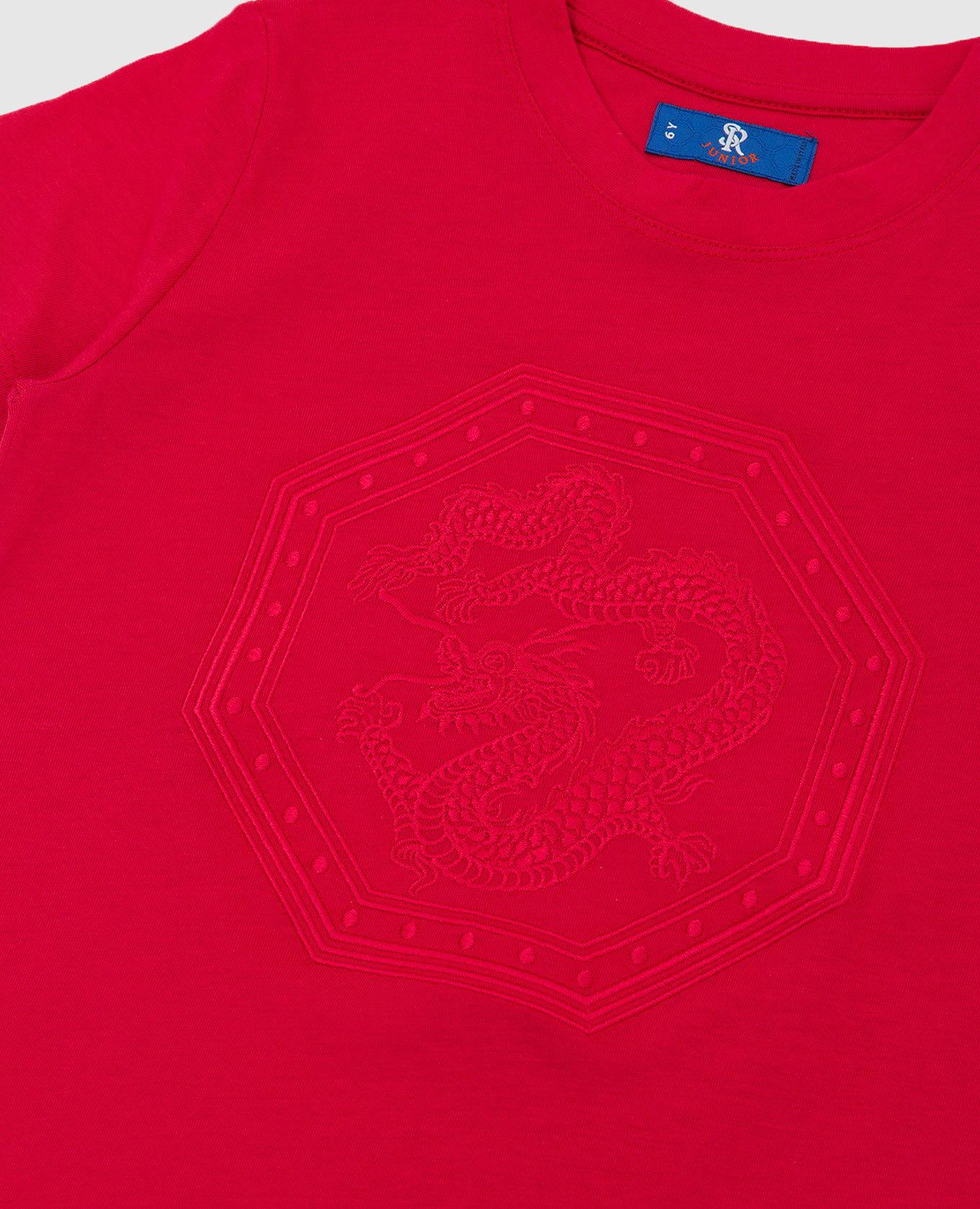 Stefano Ricci Детская красная футболка с вышивкой YNH7200050803 изображение 3
