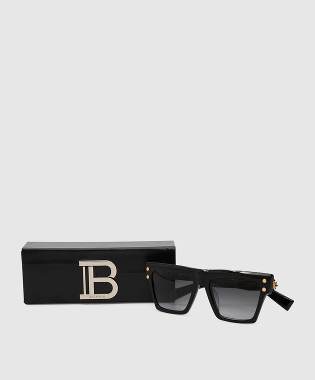 Balmain Черные солнцезащитные очки BPS121A54 изображение 6