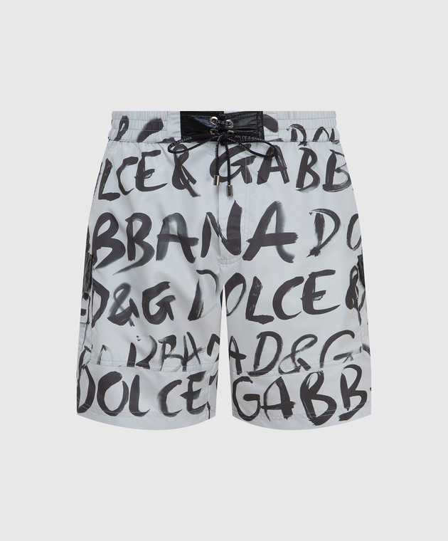 Dolce&Gabbana Плавальні шорти в принт логотипу M4B54THSM59