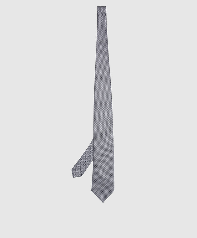Stefano Ricci Сірий шовковий краватку у візерунок CH43028 зображення 3