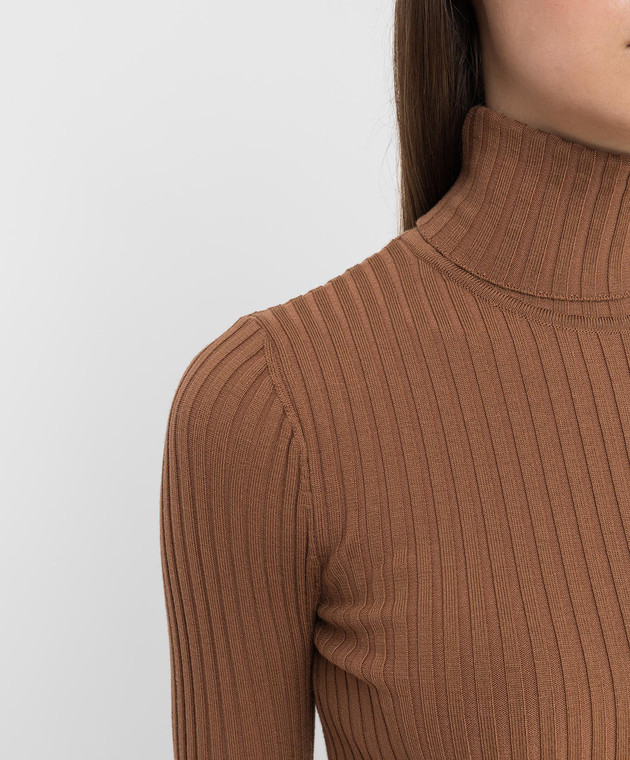 Wolford Коричневе плаття в рубчик 52770 зображення 5