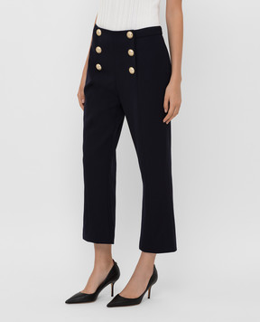 Balmain Сині штани з вовни SF15088W034