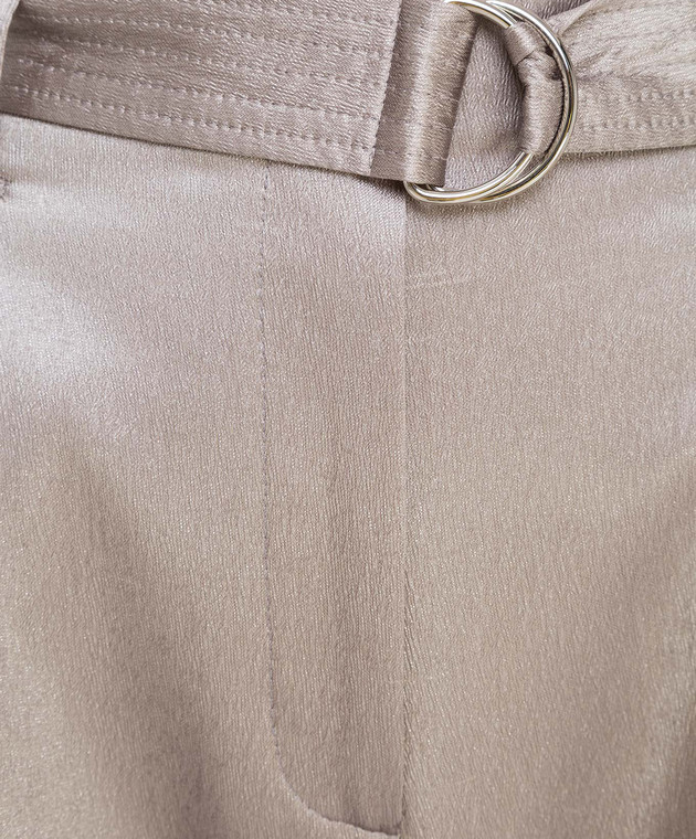 Sally LaPointe Сірі штани з шовку RS19704201 зображення 5