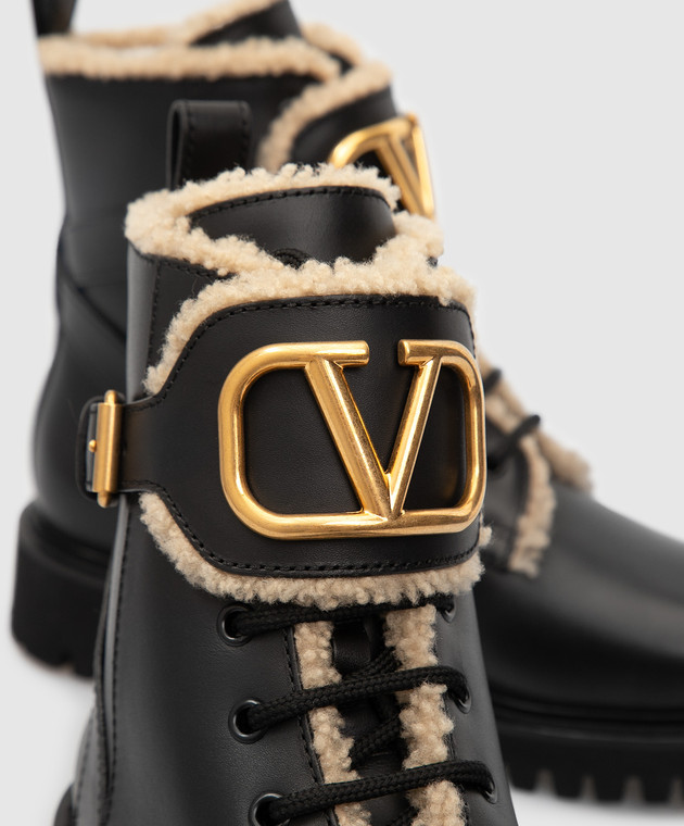 Valentino Кожаные ботинки VLogo Signature на меху WW2S0Q03JVA изображение 5