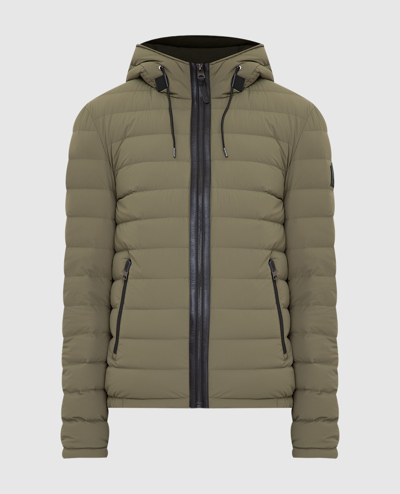 

Оливковая пуховая куртка Mike с эмблемой, Оливковый, Куртки