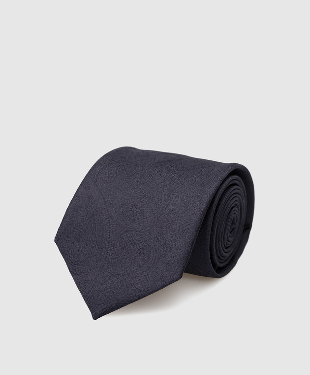 Stefano Ricci Children's silk navy blue patterned tie YCCX94102