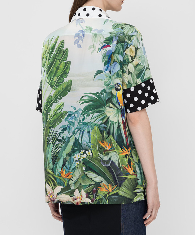 Dolce&Gabbana Блуза из шелка F5N17TGDV32 изображение 4