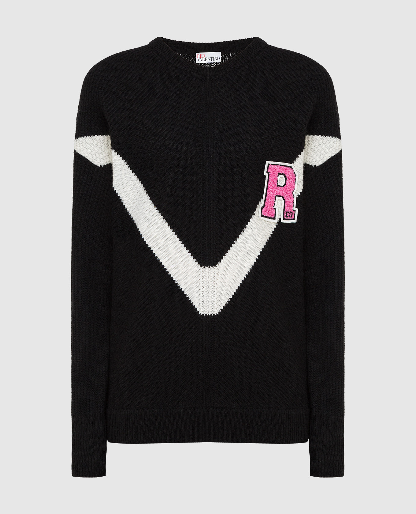 

Свитер с узором и вышивкой, Черный, Свитера