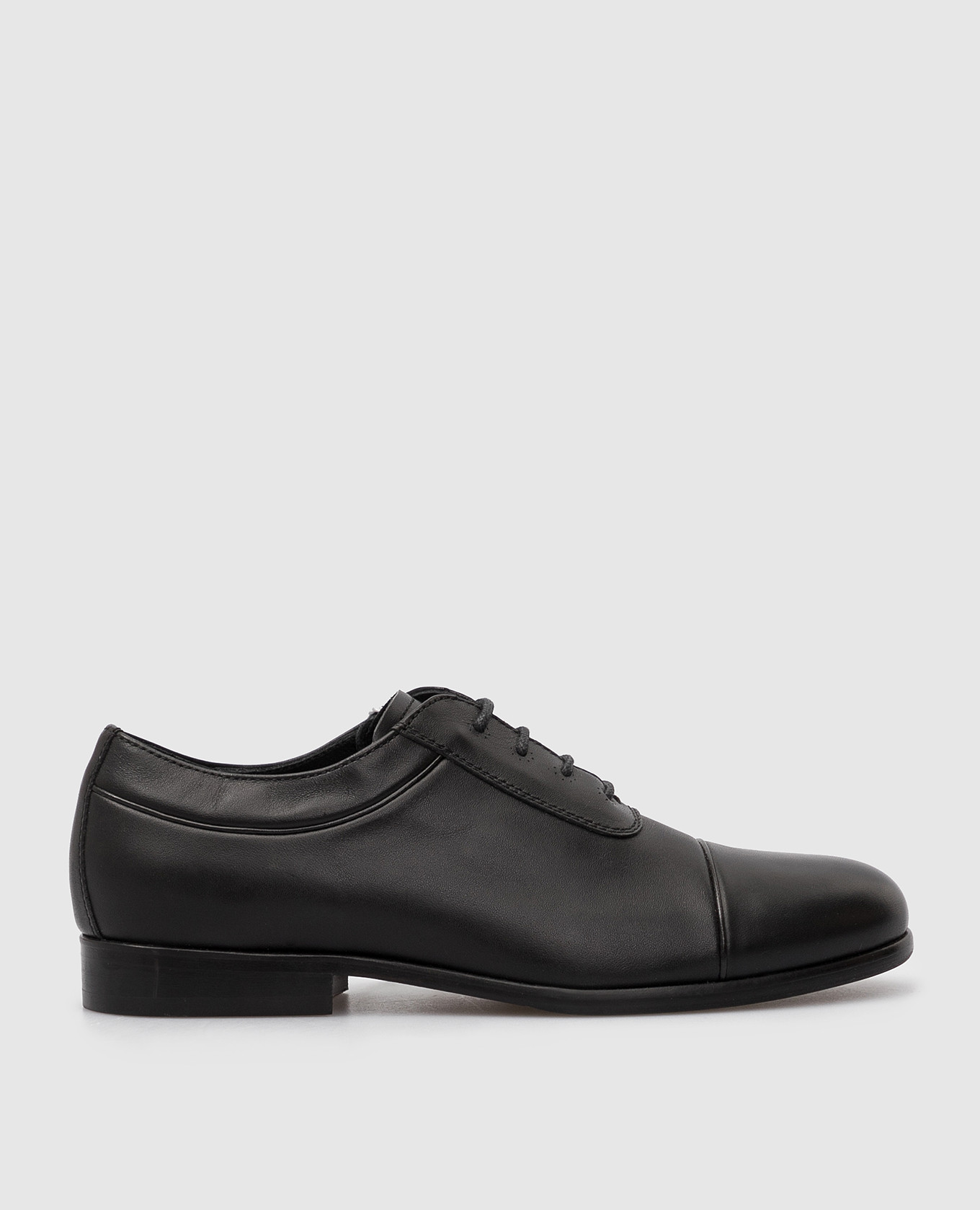 Children's black leather oxford shoes