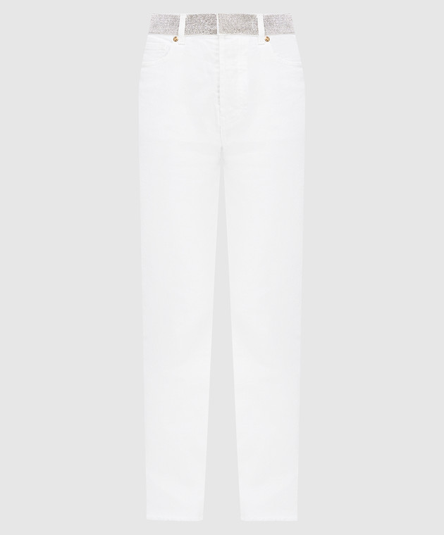 ALEXANDRE VAUTHIER Белые джинсы с кристаллами 211PA1402C