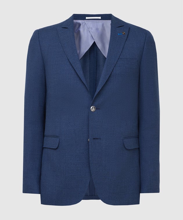 Florentino Темно-синий пиджак из шерсти 120925010301